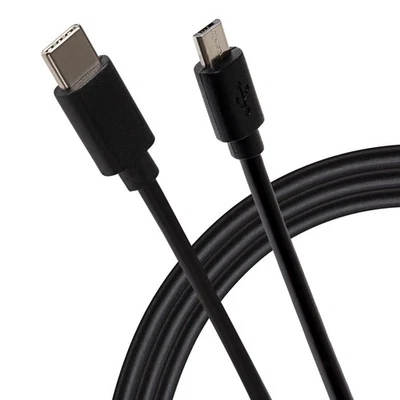 Maplin USB-C to Micro USB-B Cable - Black, 1m - Image 1 of 4
