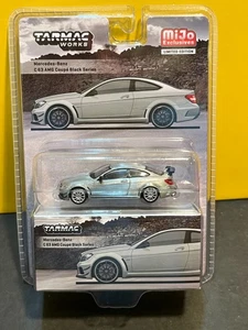 1/64 TARMAC WORKS CHASE CAR MERCEDES-BENZ C 63 AMG COUPE BLACK SERIES SILVER - Picture 1 of 2