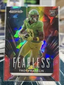 2024 Panini Prizm Draft Picks Troy Franklin RC Fearless Red Ice #F-TF - Picture 1 of 2