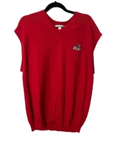 Cutter & Buck Louisville Cardinals Sweater Vest Red With Cardinal Logo M Sz XXL - Picture 1 of 10