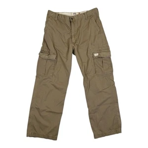 Vintage Levi’s Tan Cargo Pants Size 36x32 Loose Straight Baggy Y2K - Picture 1 of 11