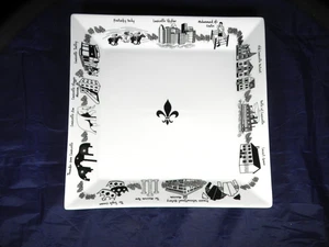 Louisville Landmarks große skurrile quadratische 10,25" Platte von der Dish LTD - Bild 1 von 10