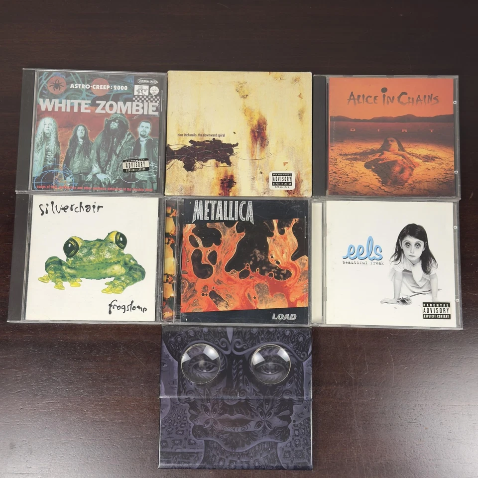 Rock Metal Grunge CD Lot White Zombie NIN Alice In Chains Tool Metallica Eels - Imagem 1 de 4