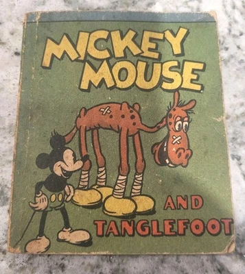 Antiguo mini libro de Mickey Mouse y Tanglefoot de Walt Disney de 1934, raro, Whitman  Foto 1 de 4