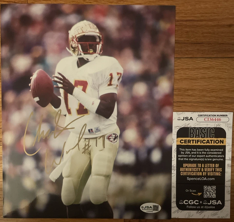 Charlie Ward Signed 8x10 Photo Autographed JSA Florida State Seminoles Heisman - Image 1 of 1