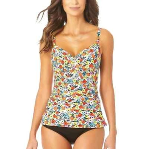 Anne Cole Ditsy Floral-Print Underwire Swim Tankini Top Women Size 32C/34B - Picture 1 of 3
