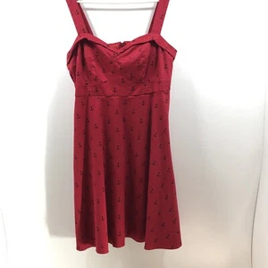 Torrid Anchor Miranda Kleid Gr. 16 Pinup 50er Style rot Anker Matrose maritim - Bild 1 von 6