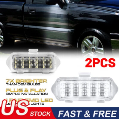 Luces LED de charco de espejo lateral para GMC Yukon/Yukon XL 1500 2003-2006 | XL 2500 Foto 1 de 4