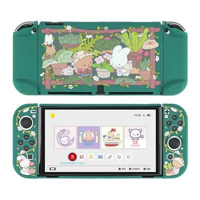 Funda Protectora GeekShare Delgada para Nintendo Switch OLED 2021 Bunny Garden Foto 1 de 4