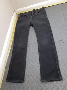 Abercrombie Kids Jeans Boys 15/16 Slim Black Dark Wash #S124 - Picture 1 of 6