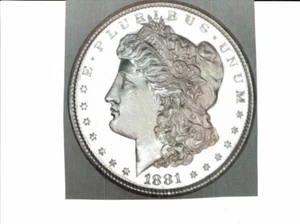 1881-S MORGAN EDELSTEIN HALBPROOF WIE - Bild 1 von 4