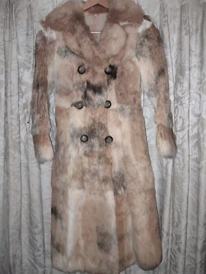 Vtg 1960s 70s Jack Josselin FRANCE red FOX FUR Double Breast Spy Princess Coat S - Image 1 of 4