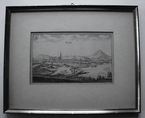 Vacha Turingia Wartburgkreis incorniciata vera antica incisione su rame Merian 1646 - Foto 1 di 2