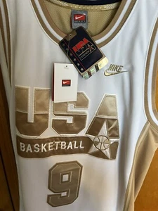Michael Jordan Dream Team USA Basketball Olympics Nike Gold Jersey NEW WITH TAGS - Picture 1 of 10