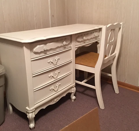 Vintage French Provincial Desk w/Chair *Original Owner* Cover