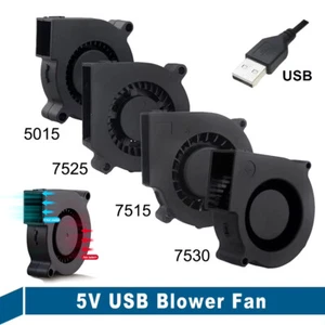 5015 7515 7525 7530 Blower Cooling Fan PC 3D Printer Brushless DC Cooler USB - Picture 1 of 29