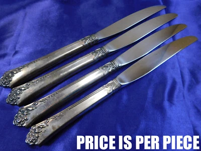 CUCHILLO DE LUGAR RELIQUIA DAMASCO ROSA PLATA ESTERLINA MANGO 3 7/8" - MUY BUEN ESTADO Foto 1 de 4