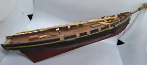 Schooner Wooden Sailing Ship Model 15" Sailboat Antique Parts Only - Picture 1 of 20