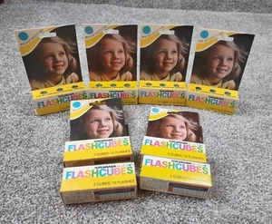 Sylvania Flash Cubes Lot of 8 Packs of 3 New Old Stock Blue Dot Camera Vintage - Picture 1 of 7