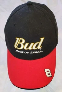 Gorra Nascar Chase Dale Earnhardt Jr #8 roja negra Bud Budweiser cerveza Nu-Fit - Imagen 1 de 9