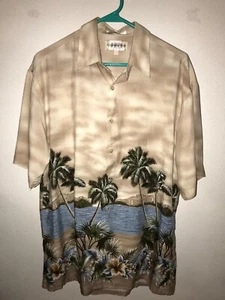 CAMISA HAWAIANA CAMPIA MODA HOMBRE 100% RAYÓN MANGA CORTA BOTÓN TROPICAL: TALLA M  - Imagen 1 de 3