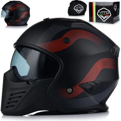 INNY Jethelm Motorradhelm | VITO BRUNZANO | Motorrad Helm Rollerhelm Jet ECER 22 - 06