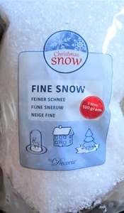 Kunstschnee fein 100g (45,00€/kg)  Dekoschnee Streuschnee im Beutel Winter Deko - Bild 1 von 1