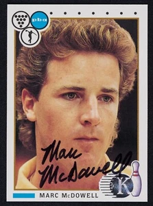 Marc McDowell Signed 1990 Kingpins Bowling Card #16 - PBA Bowler Auto - Picture 1 of 2