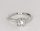 2.00 Ct Round Cut Moissanite Engagement Solitaire Ring Solid 14K White Gold