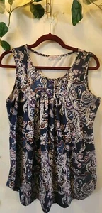 Halife Tanktop Damen Small Mehrfarbig Ärmellos U-Ausschnitt Stretch - Bild 1 von 8