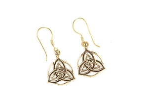 Dimbilta Celtic Triquetta Earrings Bronze Gothic Jewelry - NEW - Picture 1 of 1