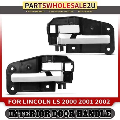 2pcs Front Left & Right Chrome Black Interior Door Handle for Lincoln LS 00-02 - Изображение 1 из 4