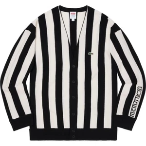 Cárdigan Supreme LACOSTE Rayas Negro GRANDE NUEVO, PRECINTADO CON ETIQUETA. - Imagen 1 de 7