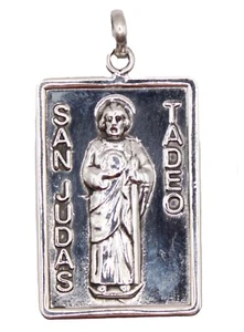 San Judas Tadeo .925 Sterling Silver Pendant - St. Jude Thaddeus .925 Sterling - Picture 1 of 4