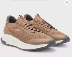 Entrenador BOSS Ttnm Evo_runn_acbc - Beige Medio Reino Unido 11 PVP £239 ZB47 - Imagen 1 de 11