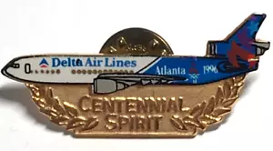 Olympic Pin 1996 Atlanta ~ Delta Air Lines ~ Centennial Spirit - Picture 1 of 6