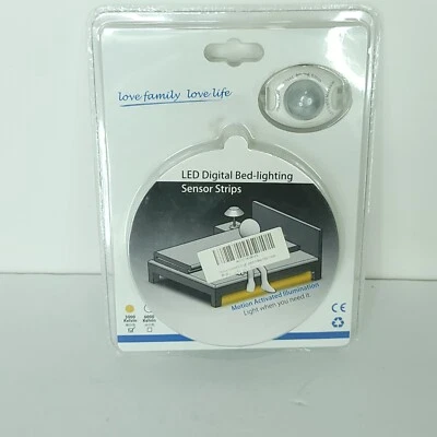 Sensor de movimiento debajo de la cama luces LED activadas por movimiento tira 3000 Kelvin apagado automático Foto 1 de 4
