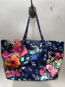 Merona Large Floral Tote Bag Purse  Handbag Double Handle Weekend Beach Mom - Picture 1 of 6