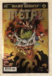 DARK NIGHTS METAL #6 LÁMINA ESTAMPADA CUBIERTA PRIMERA IMPRESIÓN CAPULLO CASI NUEVO - Imagen 1 de 2