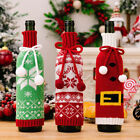 Merry Christmas Wine Bottle Cover Knitting Red Wine Bottle Bag Xmas Party Decor