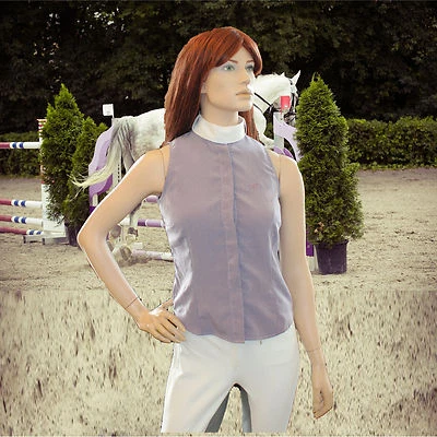 Turnierbluse Piaffe ohne Arm, Turniershirt, Competition Shirt, karo - Bild 1 von 2