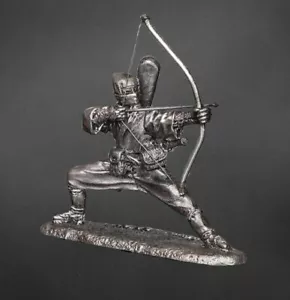 Ninja con un soldato mezzo arco Hanku latta 54 mm 1/32 non legato - Foto 1 di 4
