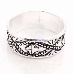 925 Placcato Argento Handmade Design Gioielli Regalo per Lei Anello Taglia 9.75 - Foto 1 di 3