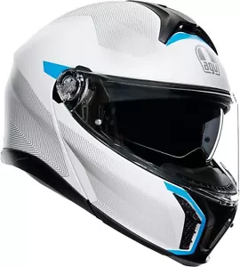AGV Tour Modular Frequency Motorcycle Helmet Light Gray/Blue - Picture 1 of 5