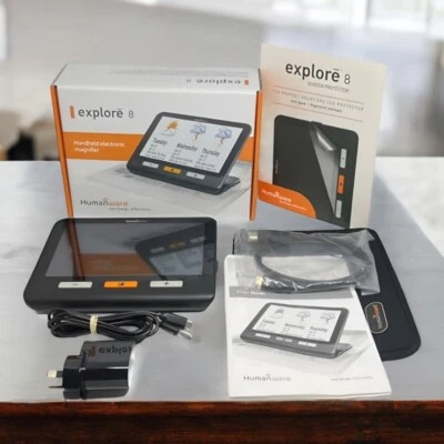 Humanware Explore 8 (explorē 8) Handheld Electronic Magnifier - Complete in Box - Image 1 of 4