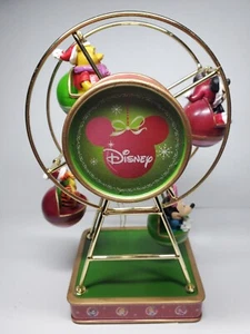 DISNEY MUSICAL FERRIS WHEEL METAL HOLIDAY CHRISTMAS PLAYS JINGLE BELLS WIND UP - Picture 1 of 9