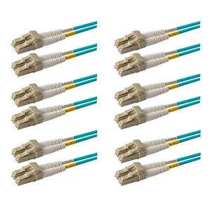 6-Pack 1 Meter OM4 LC to LC Duplex Multimode Fiber Patch Cable | Fast Shipping - Picture 1 of 5