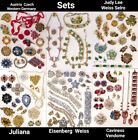 Vintage 91 Piece Rhinestone Jewelry Lot Juliana Eisenberg Hobe Selini Caviness