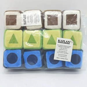Kaplan Early Learning Soft Shape Blocks - Set of 12 Baby Toy Triangle Square - Picture 1 of 2