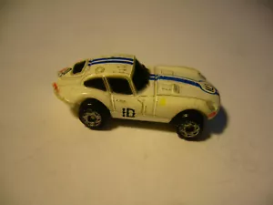 1989 MICRO MACHINES 60s Jaguar E-Type Lightweight Coupé Racing 10 White XKE - Picture 1 of 3